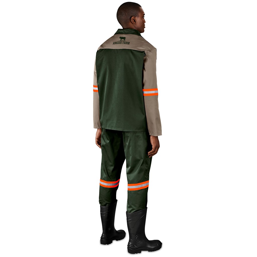 Site Premium Two-Tone Polycotton Jacket - Reflective Arms - Orange Tape - Image 2