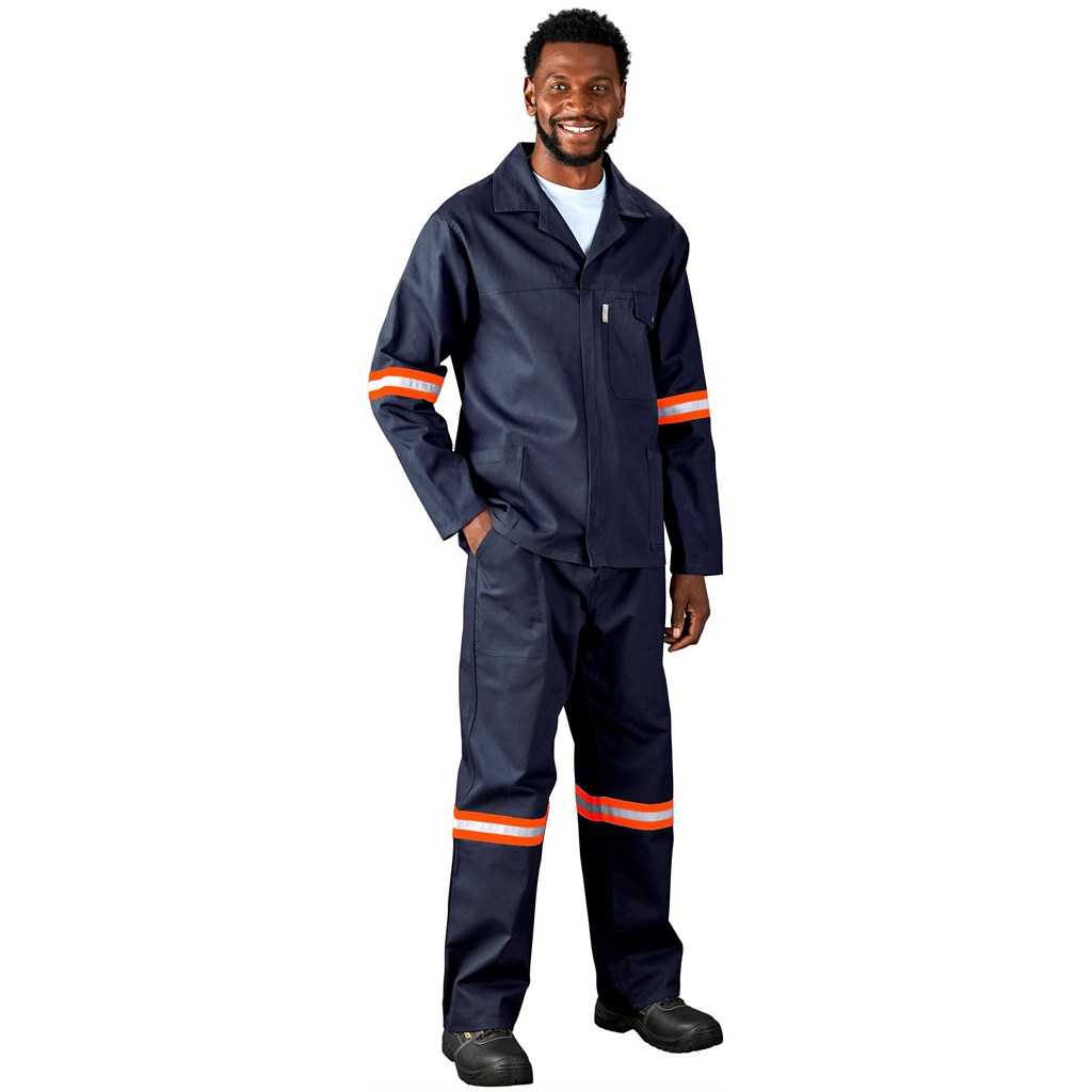 Artisan Premium 100% Cotton Jacket - Reflective Arms - Orange Tape - Image 2