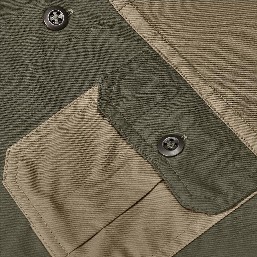 Mens Short Sleeve Serengeti 2-Tone Bush Shirt - Image 2