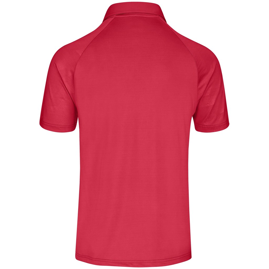 Mens Santorini Golf Shirt - Red - Image 2