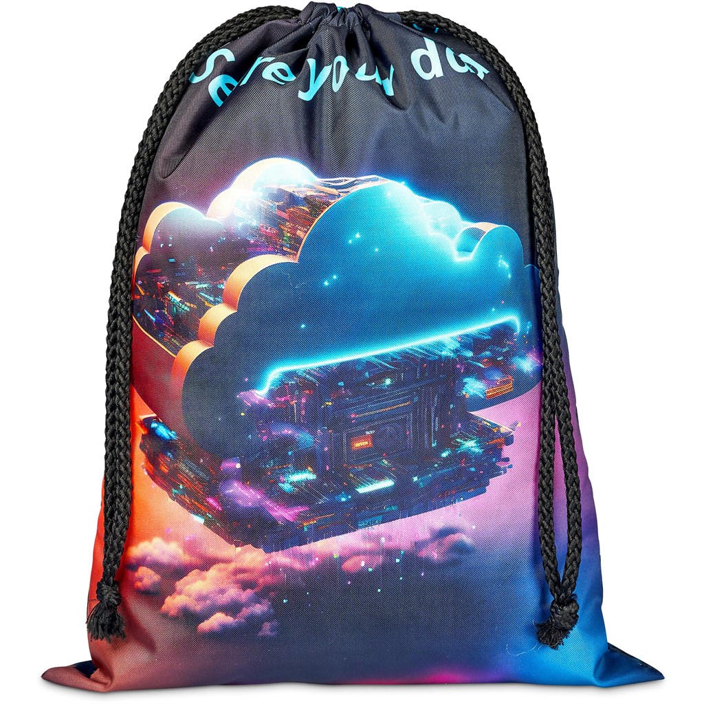 Hoppla Pacific Maxi Polyester Drawstring Pouch - Image 2