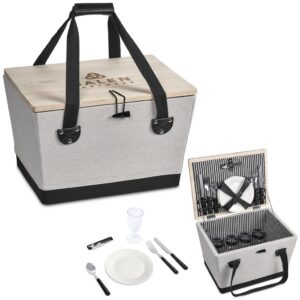 Serendipio Willow 4-Person Picnic Basket