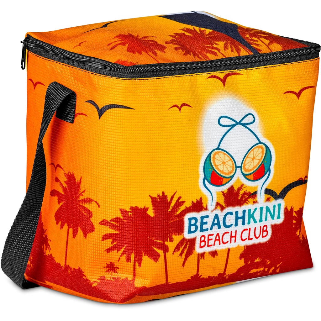 Pre-Production Sample Hoppla Quebec Recycled PET Stitch-Bond 12 Can Cooler