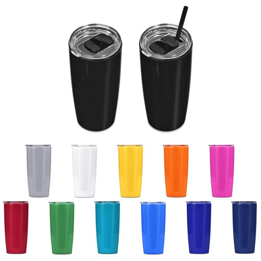 Altitude Daytona Plastic 2-in-1 Double-Wall Tumbler & Straw - 600ml - Image 2
