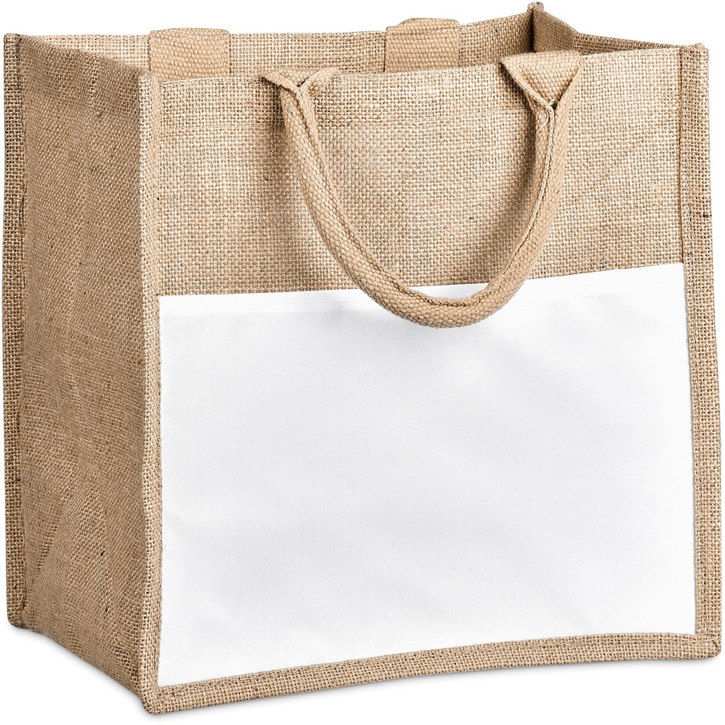 Okiyo Nuri Sublimated Pocket Jute Tote - Image 2