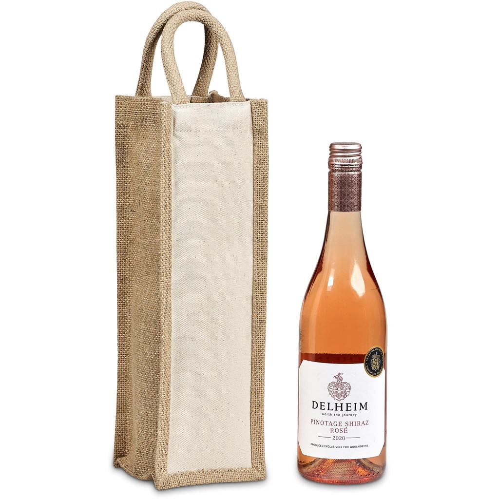 Okiyo Inshu Jute & Cotton Wine Tote - Image 2