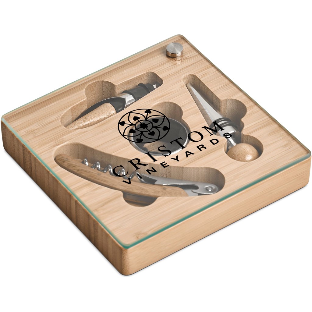 Okiyo Budonoki Bamboo Wine Accessories set - Image 2