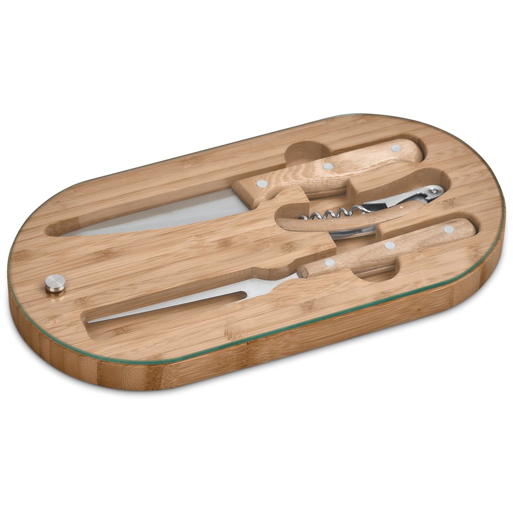 Okiyo Suraisu Bamboo Food & Wine Set - Image 2