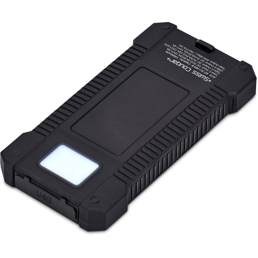 Swiss Cougar Durban Fast Charge 20W Solar Power Bank -10000mAh - Image 2