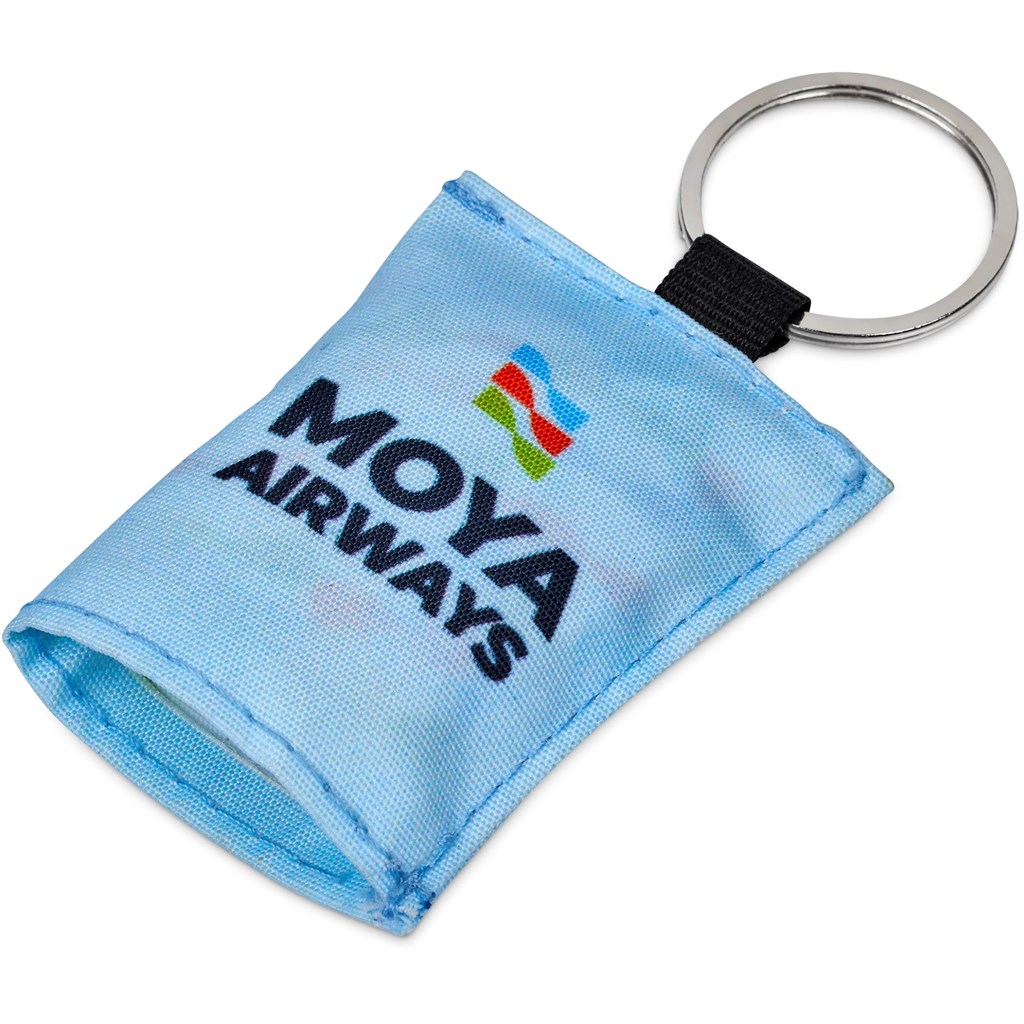 Hoppla Aquila Polyester Keyring Pouch with Cleaning Cloth - Image 2