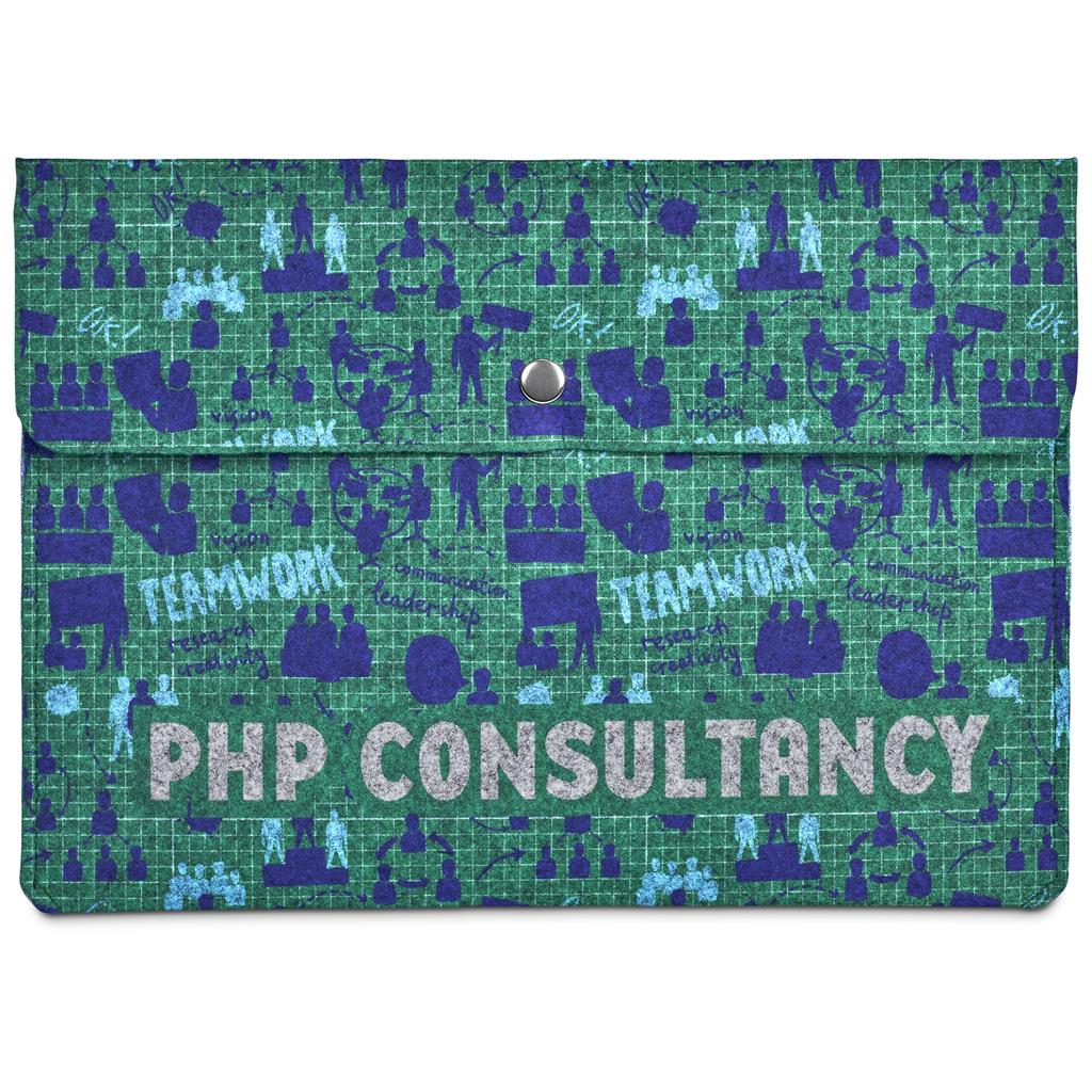 Pre-Printed Sample Hoppla Revo RPET Felt Document Holder - Image 2