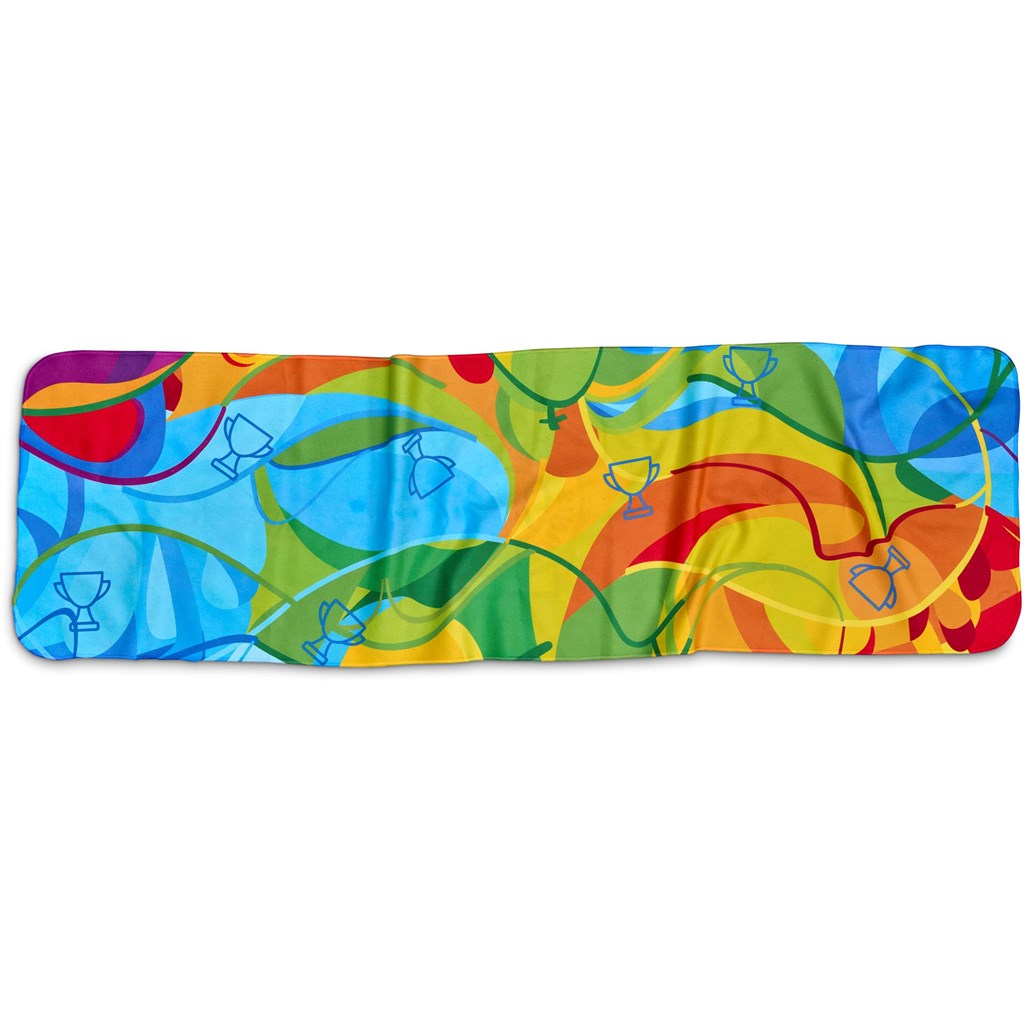 Pre-Printed Sample Hoppla Relay Sports Towel - Double-Sided Branding - Image 2