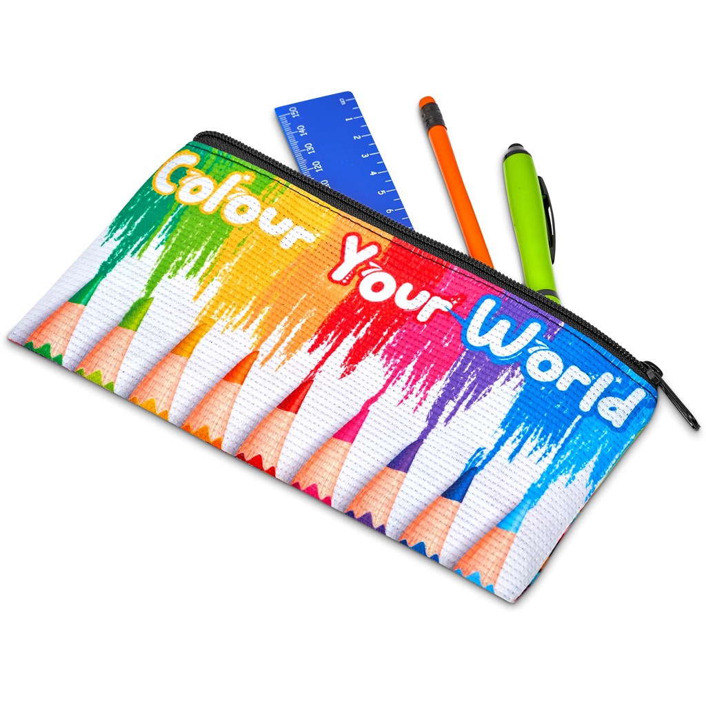 Pre-Printed Sample Hoppla Junior Recycled PET Stitch-Bond Pencil Case - Image 2