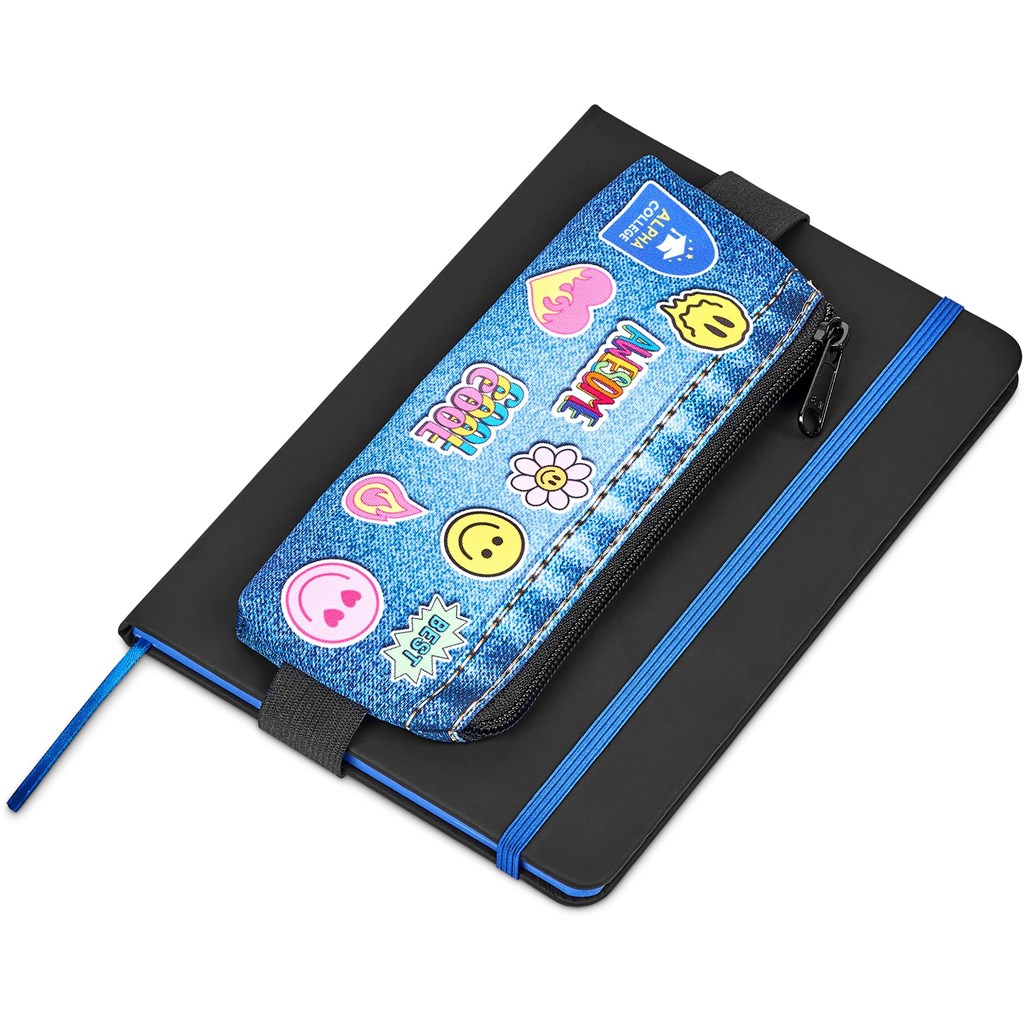 Hoppla Lagoon Polyester Pencil Case To Fit Over An A5 Notebook - Image 2