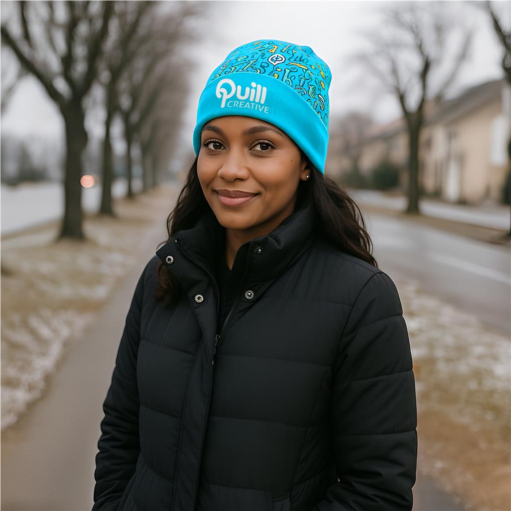 Pre-Production Sample Hoppla Snowflake Polar Fleece Beanie - Image 2