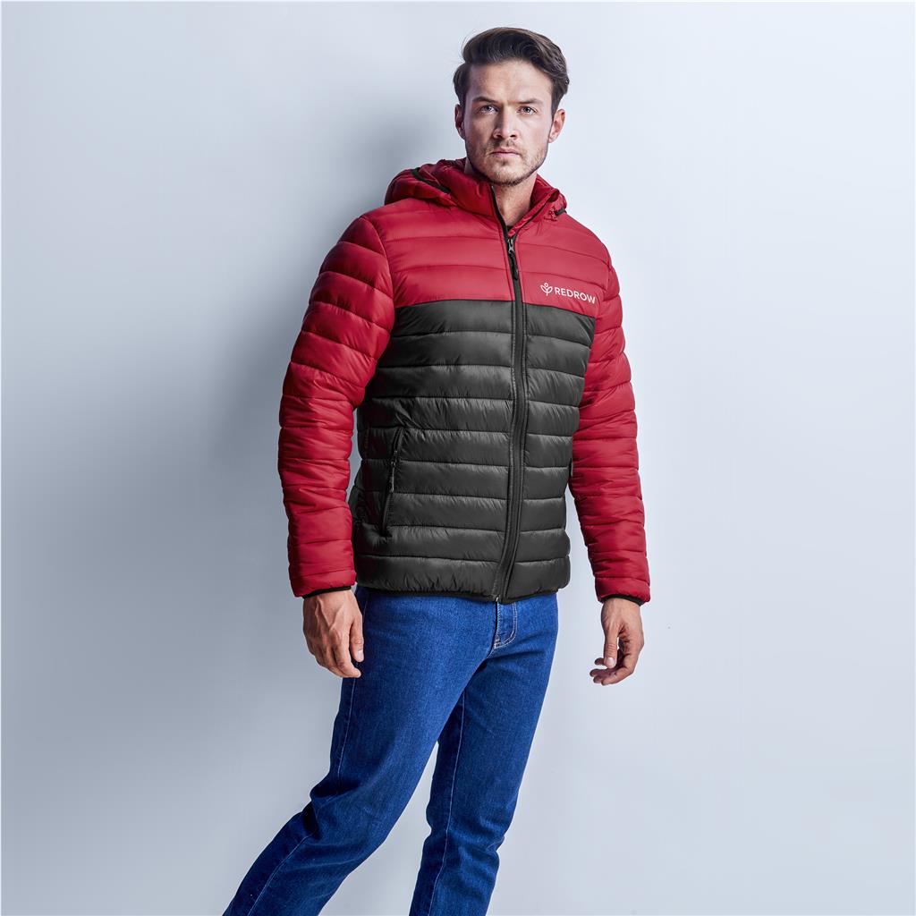 Mens Kyoto Two-Tone Jacket - Black Red - Image 2